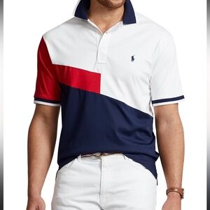Ralph Lauren Colorblock Polo - Red, White, Navy